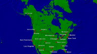 Amerika-Nord Städte + Grenzen 1920x1080